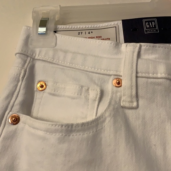 GAP True Skinny High Rise Stretch Size 27/4R White Jeans / Denim - Picture 3 of 6